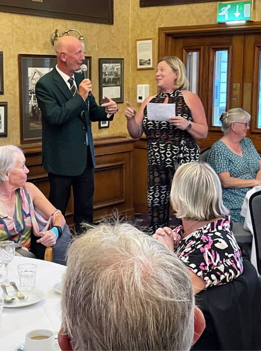 Handsworth Club Captain with Jayne Hutchings